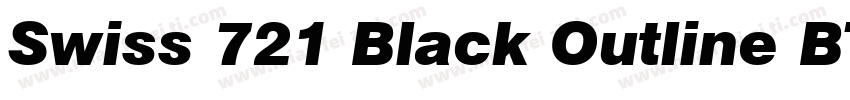 Swiss 721 Black Outline BT(1)字体转换